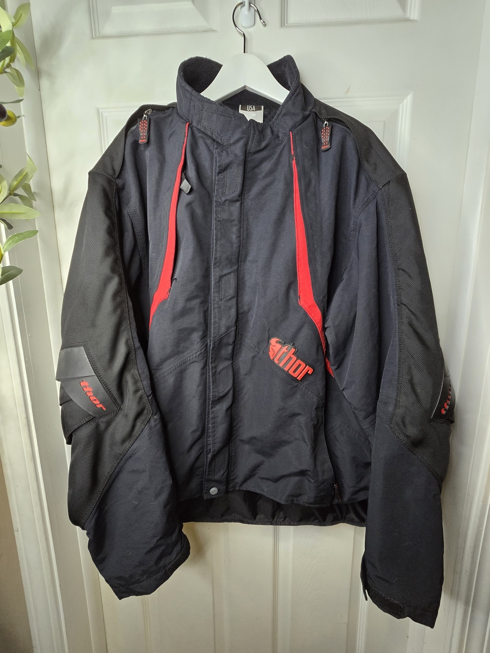 Vintage 2007 Thor MX Ride Motocross Jacket Black Red Mens XXL Enduro Dirt Bike